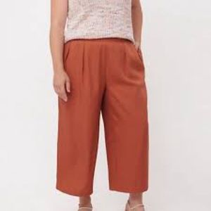 LOFT WIDE LEG CROP PANTS PETITE SMALL